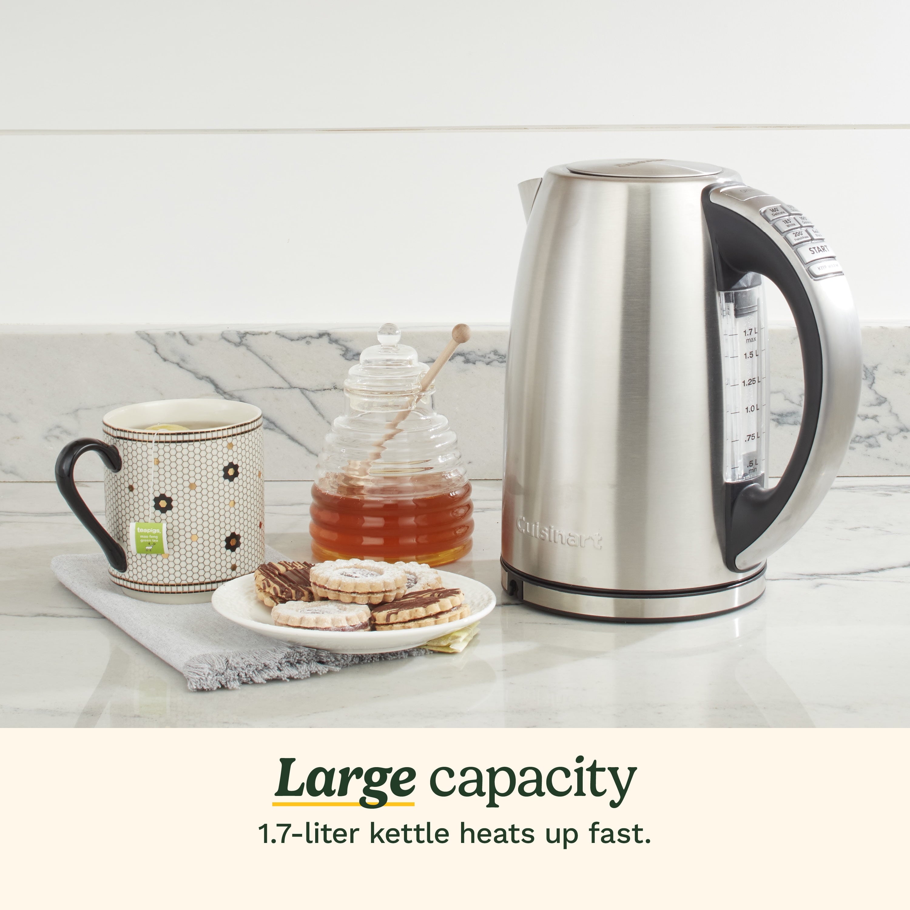 Cuisinart PerfecTemp Cordless Electric Kettle with Preset Temperature Controls