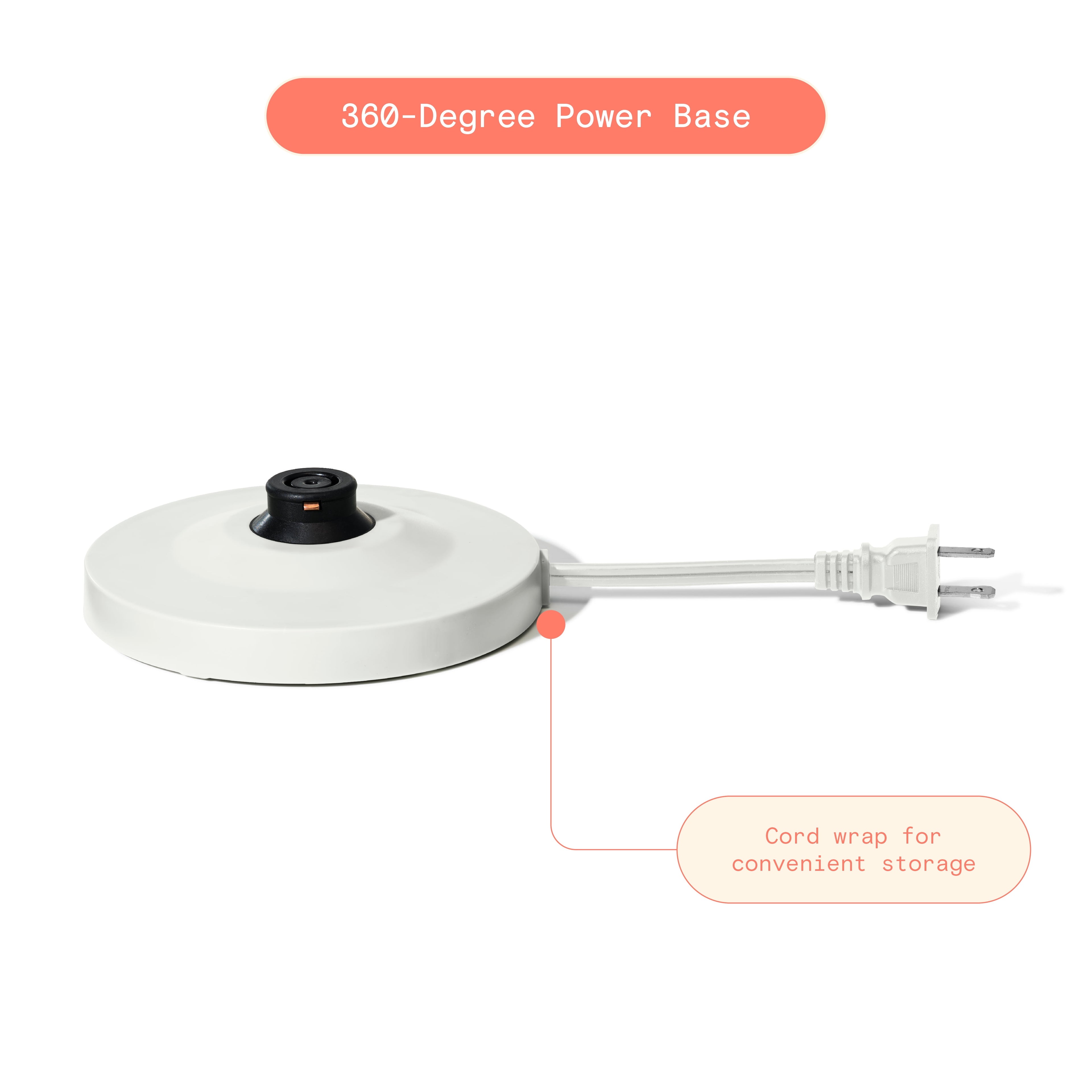 Beautiful 1-Liter Electric Gooseneck Kettle 1200 W, White Icing by Drew Barrymore