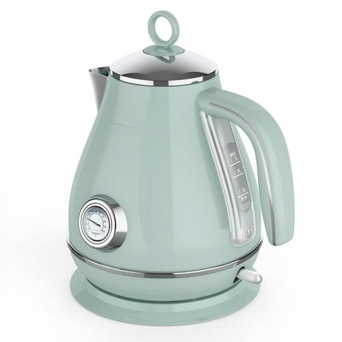 Bear 1.7L Electric Kettle, pyramid portable electric hot water and coffee. 1500W （MINT GREEN）