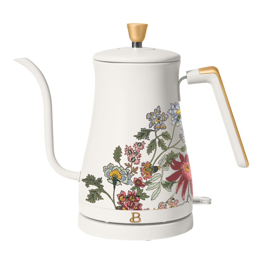 Beautiful 1-Liter Electric Gooseneck Kettle 1200 W, White Icing by Drew Barrymore