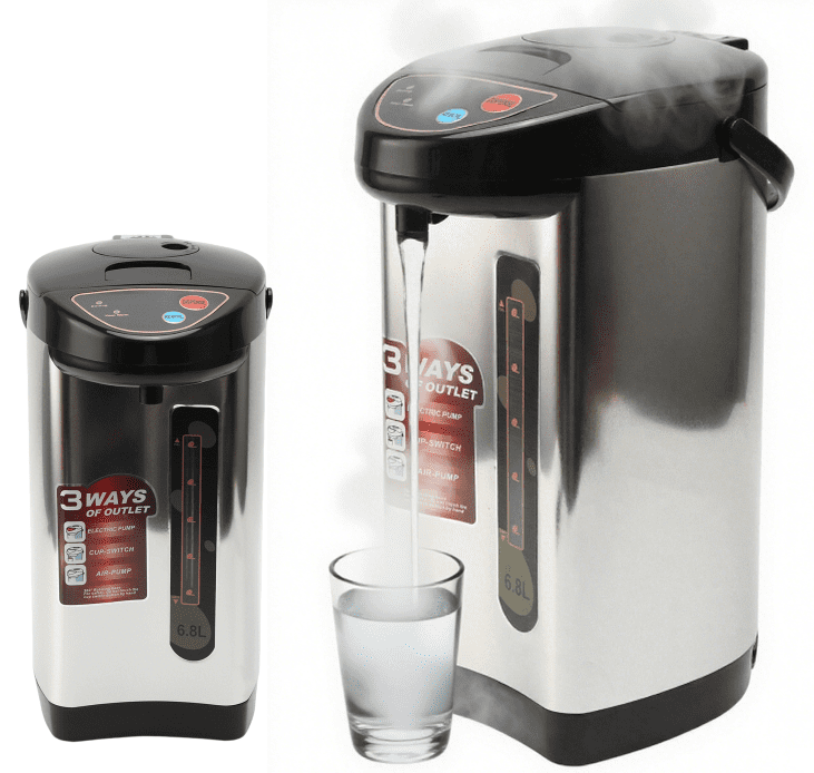 DICEEVIL Electric Water Kettle, 6.8L/7.18 Qt Water Boiler and Warmer with Safety Lock, Stainless Steel Quick Heating Hot Water Dispenser for Coffee & Tea