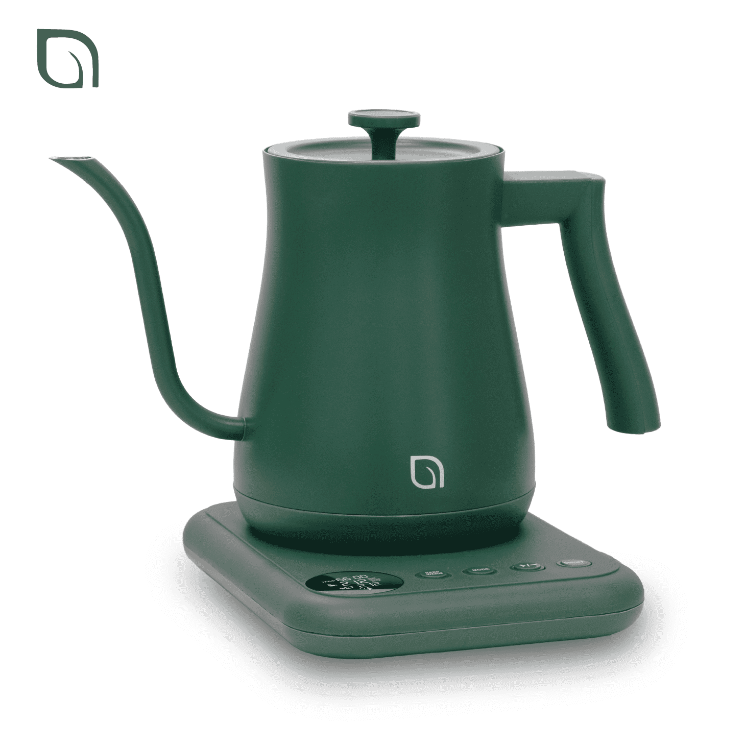 Willow Kitchen 1L Gooseneck Electric Kettle for Pour Over Coffee & Tea, Temperature Control & Automatic Shutoff, Rapid Boil Hot Water Kettle Pot, Green