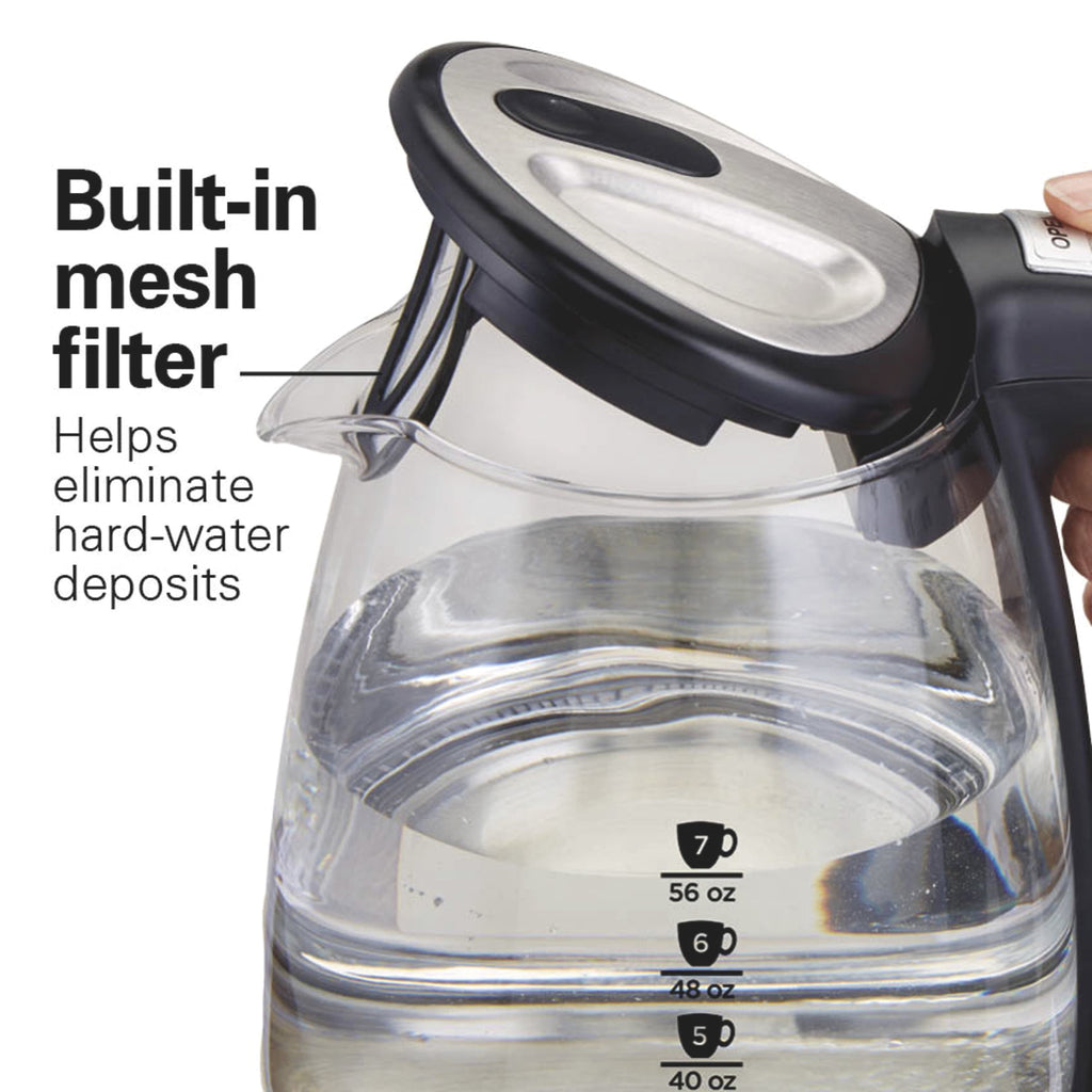 Hamilton Beach Temperature-Control Electric Glass Kettle, Tea & Water Kettle, 1.7L with Auto Shutoff and Ultra-Fast Heating