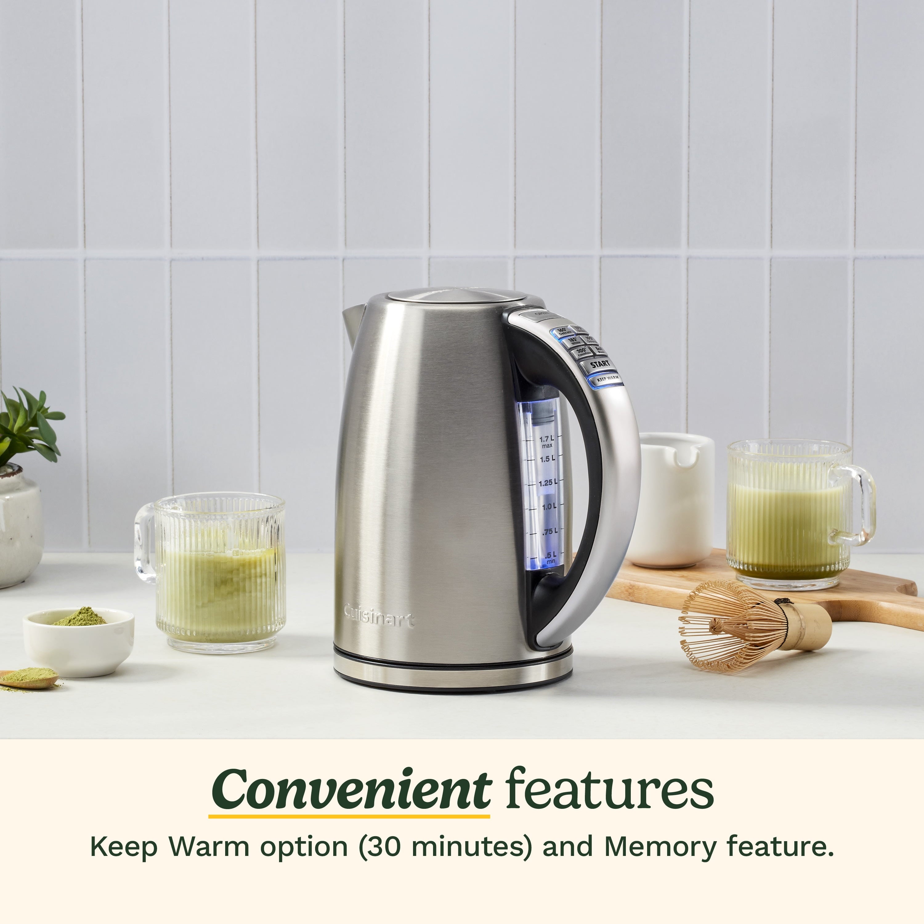 Cuisinart PerfecTemp Cordless Electric Kettle with Preset Temperature Controls