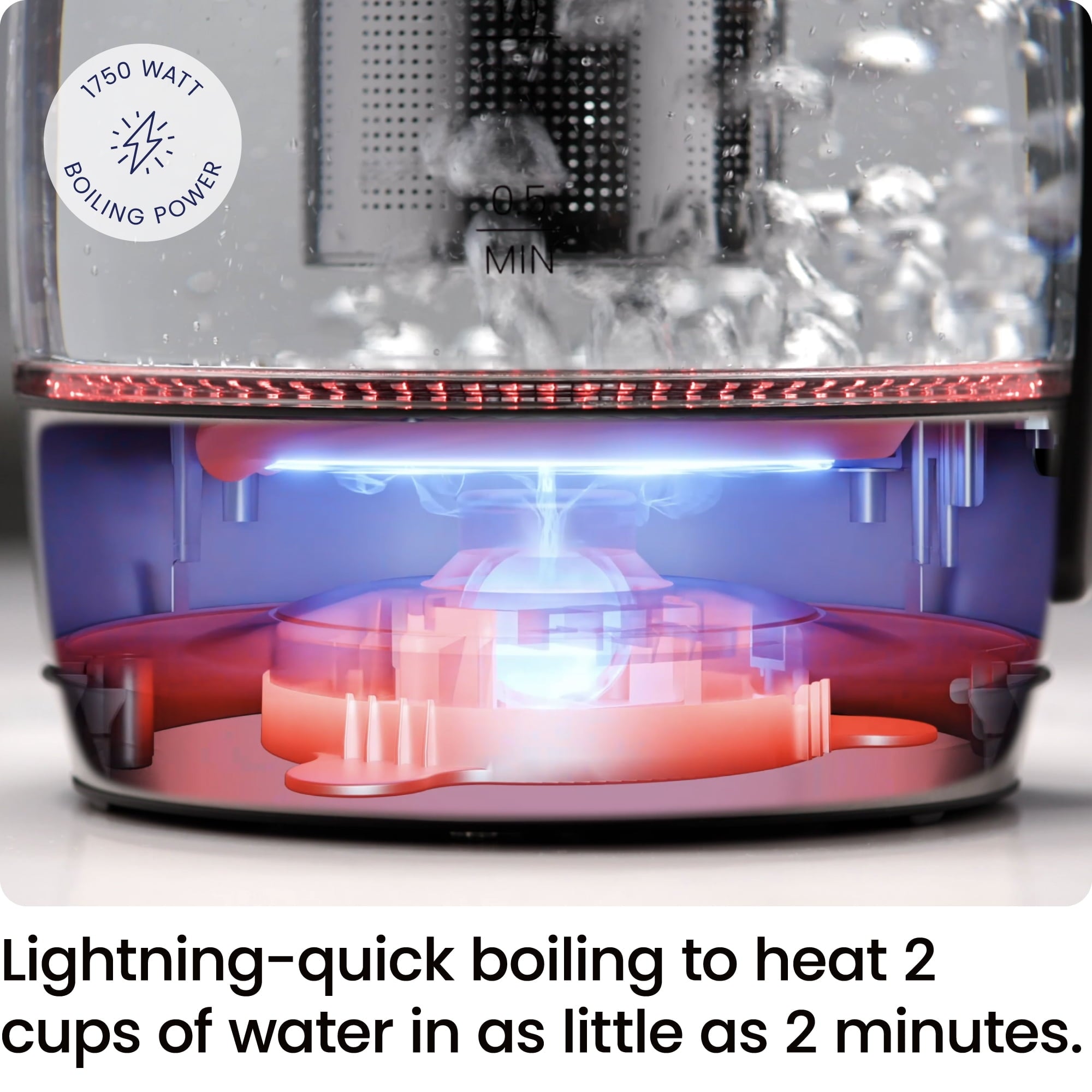 Chefman Lightning 1.8L Custom-Temp Electric Kettle, 1750W with Tea Infuser - Stainless Steel