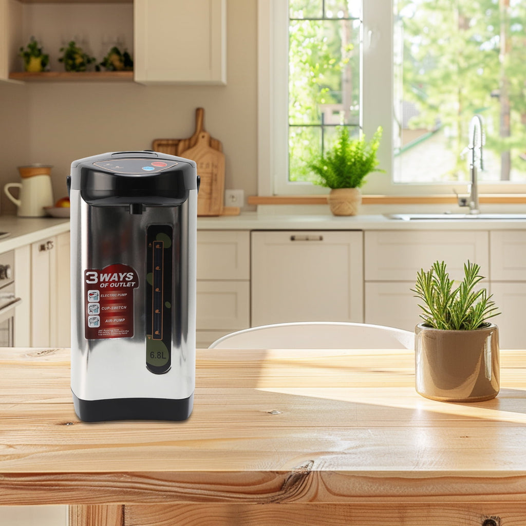 DICEEVIL Electric Water Kettle, 6.8L/7.18 Qt Water Boiler and Warmer with Safety Lock, Stainless Steel Quick Heating Hot Water Dispenser for Coffee & Tea