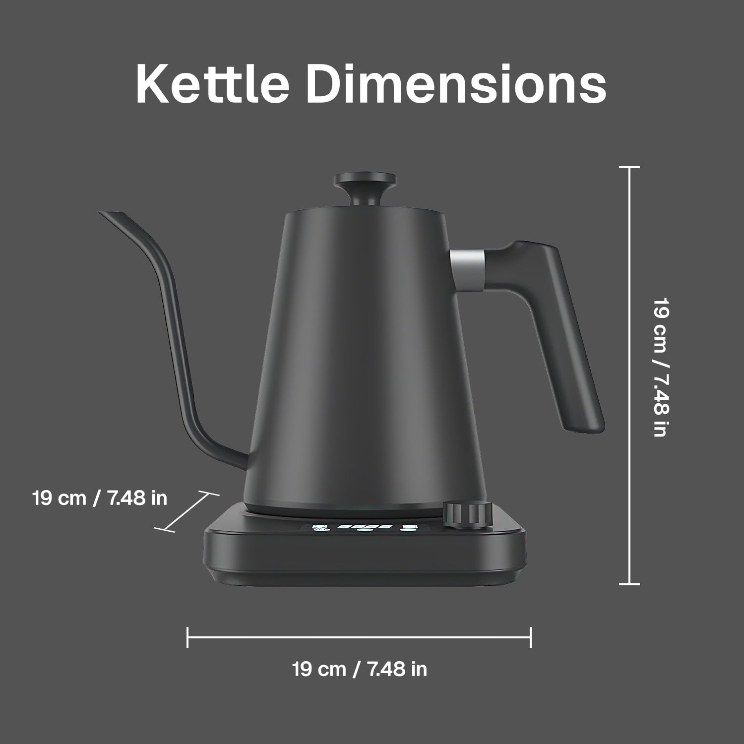 Behome Gooseneck Electric Kettle, 1.0L Pour over Electric Kettle,±1℉ Precise Temperature Control,1200W Hot Water Boiler for Coffee & Tea,Black