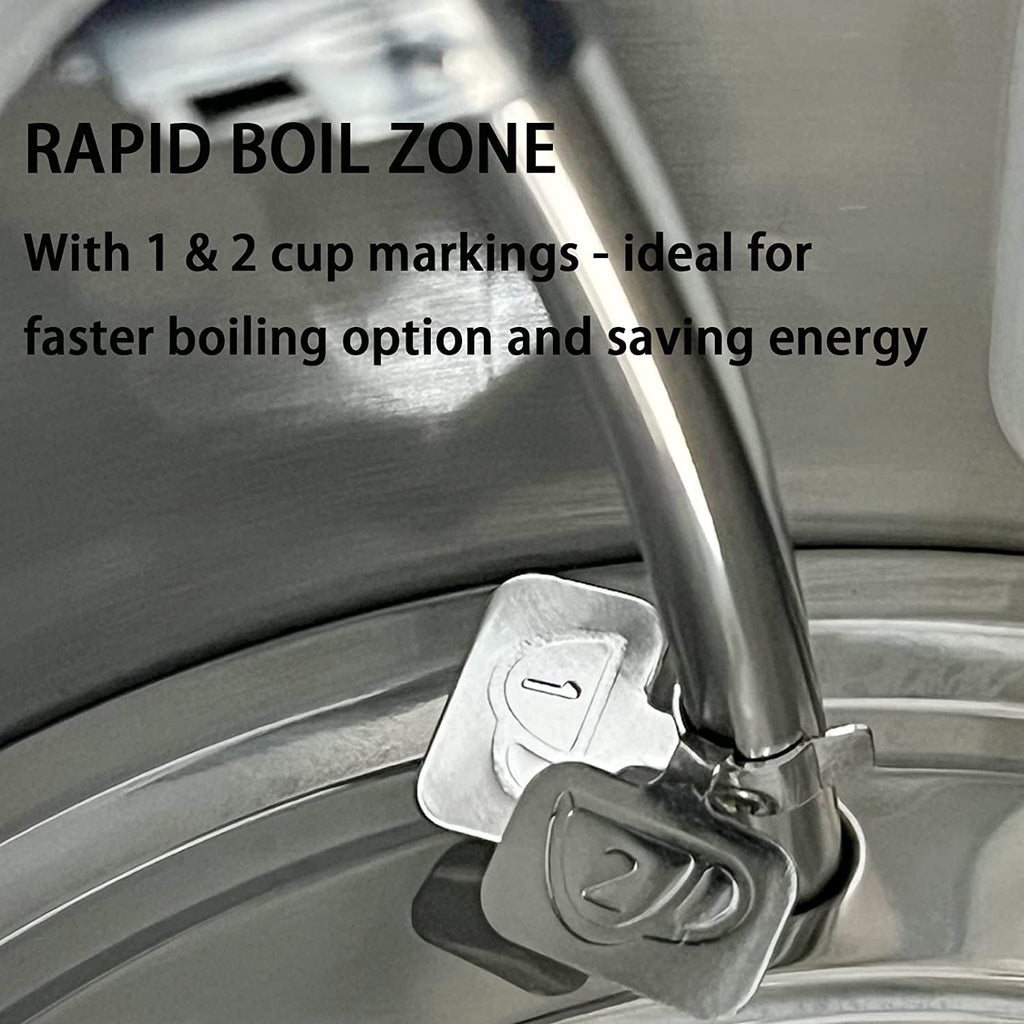 Anfilank 1500 W 1.7-Liter 7-Cup Electric Kettle, Cream with Removable Filter, Boil Dry Protection